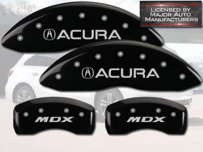 Conjunto de 4 capas de pinça de disco de freio 2014-2016 "Acura MDX" dianteiro + traseiro preto MGP - Imagem 1 de 4