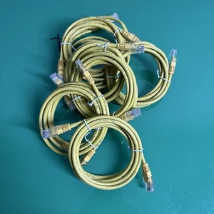 Cable de red de conexión LAN Ethernet 7Leviton amarillo Cat 5 5 pies amarillo 5G454-5Y - Imagen 1 de 3