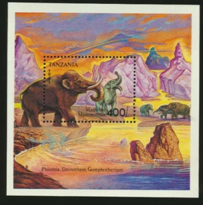 Tanzania #799 Mint NH 1992 Souvenir Sheet 1992 - Prehistoric Elephants, Mammoths - Picture 1 of 1