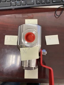 6 Anschlüsse 6000 PSI Oase Edelstahl 1/2" Kugelhahn Gut für Wasserstoff CNG... - Bild 1 von 11