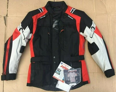 Akito Mens Track Textile Touring Waterproof Motorcycle Jacket UK 36" Chest (D52) - Image 1 of 4