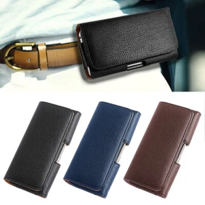 Horizontal Leather Pouch Belt Clip Holster Case For Apple iPhone 11 Pro Max - Picture 1 of 30