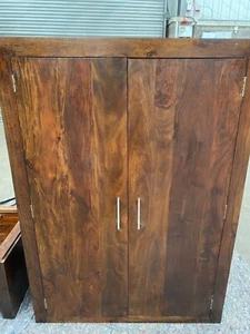 Solid Seesham Wood Double Wardrobe (E562) - Picture 1 of 14