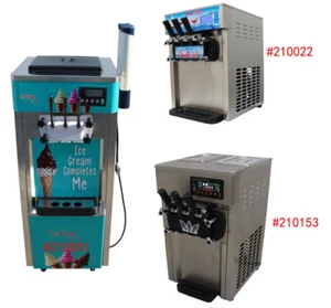3-Head Commercial Soft Ice Cream Mahcine 110V 2Tank Hardness Adjust Large Output - Picture 1 of 21
