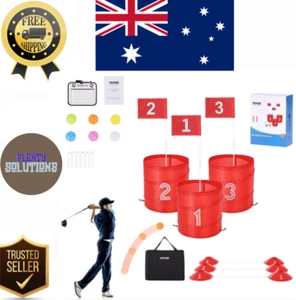 VEVOR Backyard Golf Game 3 Hole Portable Bucket Golf Game for Kids and Adults - Picture 1 of 14