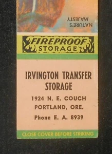 1940s Trucking Irvington Transfer Storage 1924 N. E. Couch Portland OR Multnomah - Bild 1 von 1