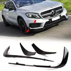 14-16 Fit FOR Mercedes Benz W156 Front Sport Flaps Canards Spoiler Painted Black - Bild 1 von 4