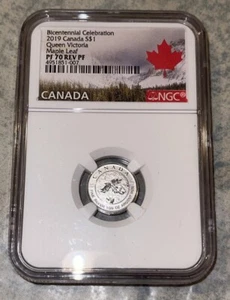 Bicentennial Celebration2019 Canada S$1Queen VictoriaMaple LeafPF 70 REV PF - Picture 1 of 2