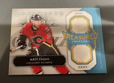 2013-14 Upper Deck Artifacts Treasured Swatches Matt Stajan Game Used Jersey