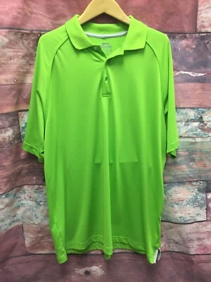 Polo de golf Slazenger verde brillante transpirable manga corta para hombre talla grande Foto 1 de 4