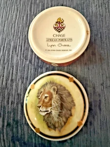 Lynn Chase America African Portraits Lion Trinket Box - Picture 1 of 4