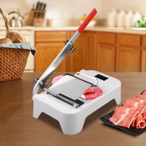 Manual Stainless Steel Meat Cutter, Adjustable Meat Slicer for Thin Cuts - Bild 1 von 8