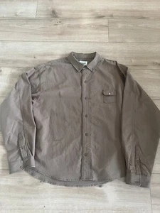 Mens Elwood Brown Oxford Button Down Shirt Size M - Picture 1 of 5