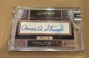 2011 Donruss Limited Cuts Amos Strunk Auto 4/9