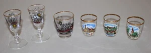 6 Shot Glasses 3 Sailing Ship & 3 German Souvenir Glasses Mixed Lot / #5 - Picture 1 of 20