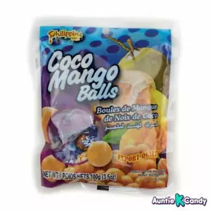 Philippine Dried CocoMango Coconut Mango Balls Chewy Fruit Treats Snacks 3.52 oz - Picture 1 of 1