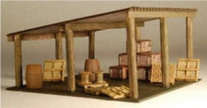 GC Laser H.O. Scale 1296 OPEN STORAGE SHED Kit - Picture 1 of 1
