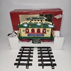 New Bright Holiday Express 380-15 Yellow Reindeer Stable Car Tested - Picture 1 of 20