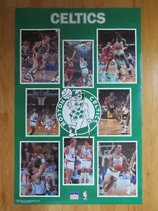 1990 Starline BOSTON CELTICS Poster LARRY BIRD DJ KEVIN McHALE REGGIE LEWIS - Picture 1 of 2