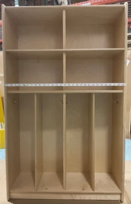 Diseño Madera, 30" Abedul Limpio-n-trim 4 Secciones Armario Niños-Hogar, Escuela y Guardería Foto 1 de 4