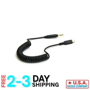 Langlebiges 4 Fuß USB-C auf AUX Spiralkabel mit DAC-Kern für hervorragende Klangqualität - Bild 1 von 8