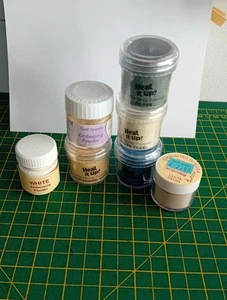 Embossing Powders Bundle X 7 Craft Cardmaking - Picture 1 of 1