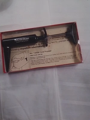 Botella de vino Brookstone hecha en Suiza bomba de aire presión corcho popper en caja Foto 1 de 3