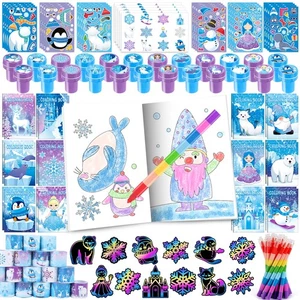 96 Teile Frozen Party Gastgeschenke Set für Kinder Winter Schneeflocke Malbuch Weihnachten... - Bild 1 von 7