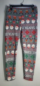 No Boundaries Super Cozy Mink Fleece Holiday Print Lounge Pants Santa Lg 11-13 - Picture 1 of 14