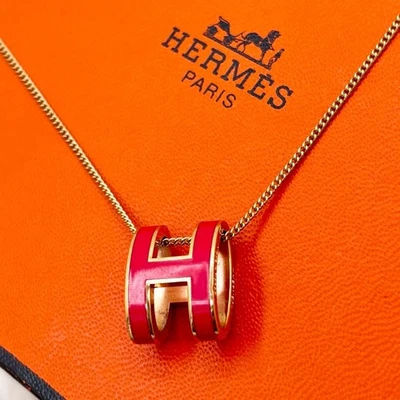 Colgante HERMES Pop H con Logo H en Naranja Envío desde Japón Excelente Estado Foto 1 de 4