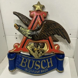 Vintage 1970’s Anheuser Busch Bavarian Beer 3D Sign Flying Eagle Over Logo 1970s - Picture 1 of 4