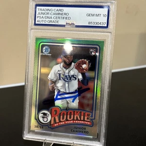 2024 Bowman - Rookie of the Year Favorites Autographs Junior Caminero #ROY-JC RC - Picture 1 of 2
