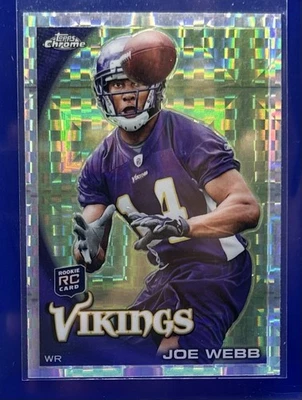 2010 Topps Chrome Xfractors Minnesota Vikings Card #C74 Joe Webb RC Rookie - Image 1 of 2