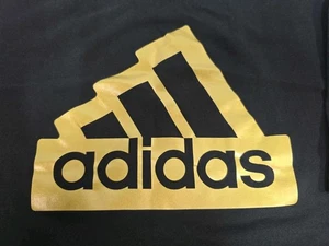 Adidas Herren 2X T-Shirt schwarz mit großem goldenen Logo 2P001 - Bild 1 von 4
