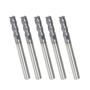 Fresadora de extremo de carburo regular de 5 × 3/16" 4 flautas 2" de longitud total - recubierta de TiALN nueva - Imagen 1 de 13