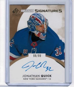 2024-25 SP Authentic Jonathan Quick Curated Auto #'ed 99/99 2023-24 Update - Picture 1 of 1