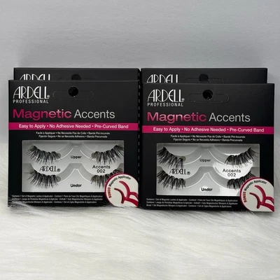 Ardell Professional Magnetic Accents 002 Lashes Pack Of 4 New - No Glue Needed - Image 1 of 4