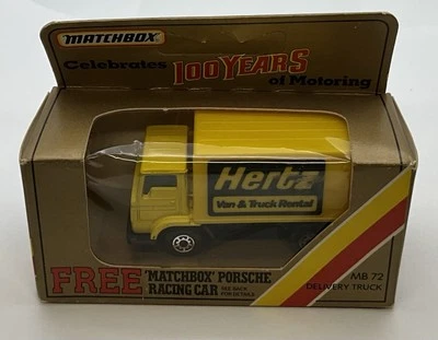 Camión de reparto Matchbox Hertz Dodge Commando 1985 MB72 - 100 años de conducción Foto 1 de 4