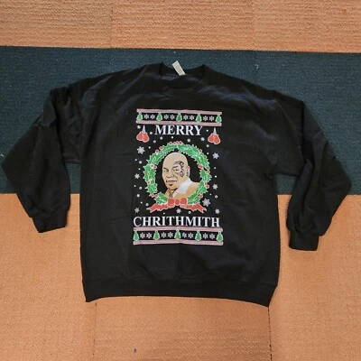 Свитер толстовка для взрослых Merry Chrithmith Mike Tyson Ugl ly размер XL черный праздничный J1a - Изображение 1 из 4