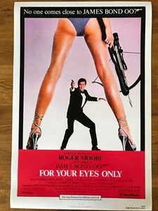Movie Poster James Bond For Your Eyes Only 430mm x 650mm (bit Bigger than A2) - Imagen 1 de 4