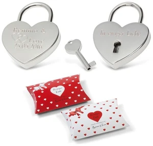 Herz Liebesschloss Silber mit Gravur ICH LIEBE DICH Familie Mama Geschenk Idee - Bild 1 von 5