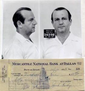 Jack Ruby Nightclub Owner 1963 Shot Lee Harvey Oswald Autograph Signed Check .. - Picture 1 of 5