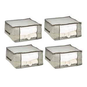 Scatole Kit 4pz Contenitori Indumenti Piumoni Vestiti Organizer Armadio 60x45x30 - Foto 1 di 6