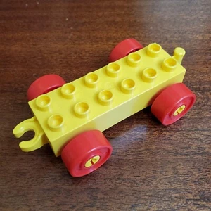 Lego Duplo YELLOW Train Car Base Chassis Flat Bed Railway 2 x 6 - Picture 1 of 5