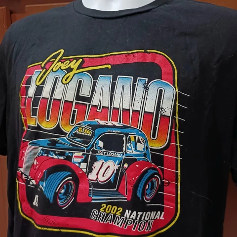 Joey Logano XL 2002 Legends Car National Champion Black Shirt T-shirt NASCAR Cover