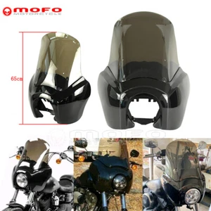 Carenado delantero de motocicleta 15" parabrisas de humo para Harley Dyna Super Glide FXDC - Imagen 1 de 10