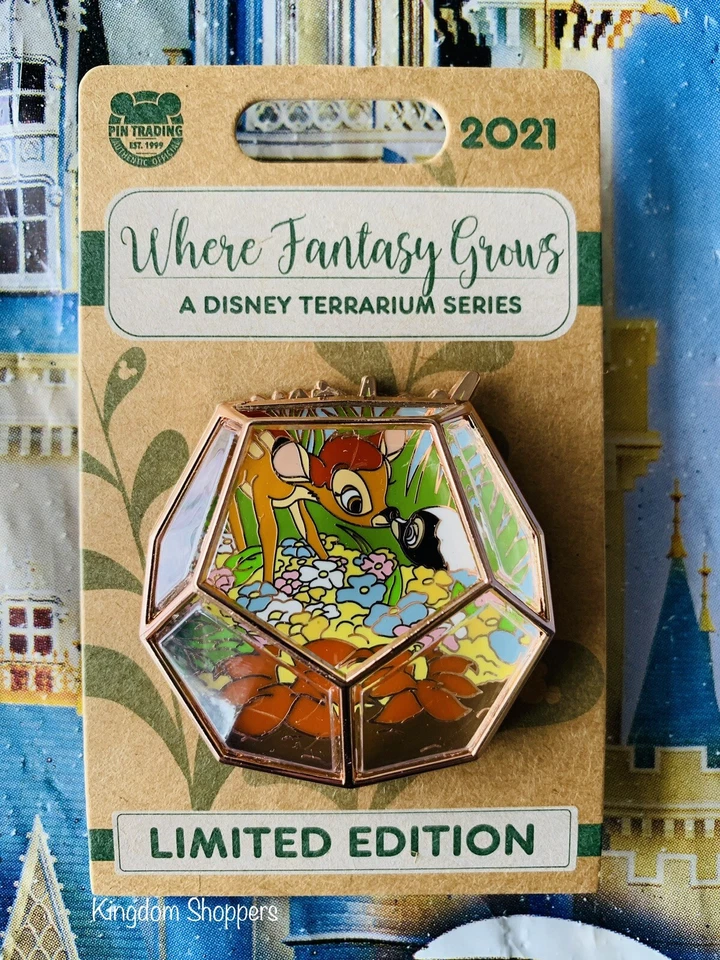 2021 Disney Where Fantasy Grows Terrarium LE Trading Pin Series Bambi Flower - Image 1 of 1