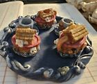 Noah's Ark Mini Tea Set by Young's Inc. Poly Resin 1996 - New in Box!