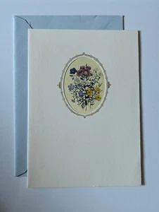 Gratitude Wild Flower Bouquet Floral Thank You BLANK Greeting Card And Envelope - Picture 1 of 8