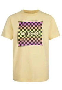 NEW Hurley Melon Tint Orange Skater Check Short Sleeve T Shirt Youth Boys XL - Picture 1 of 9